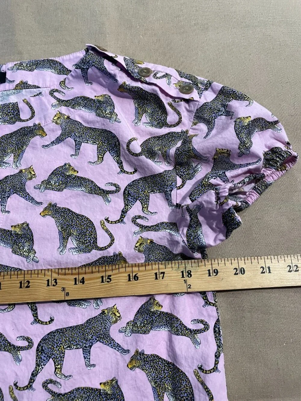J Crew Open V-neck top in Ratti® cheetah print Sz S Pink Preppy Whimsical Artsy
